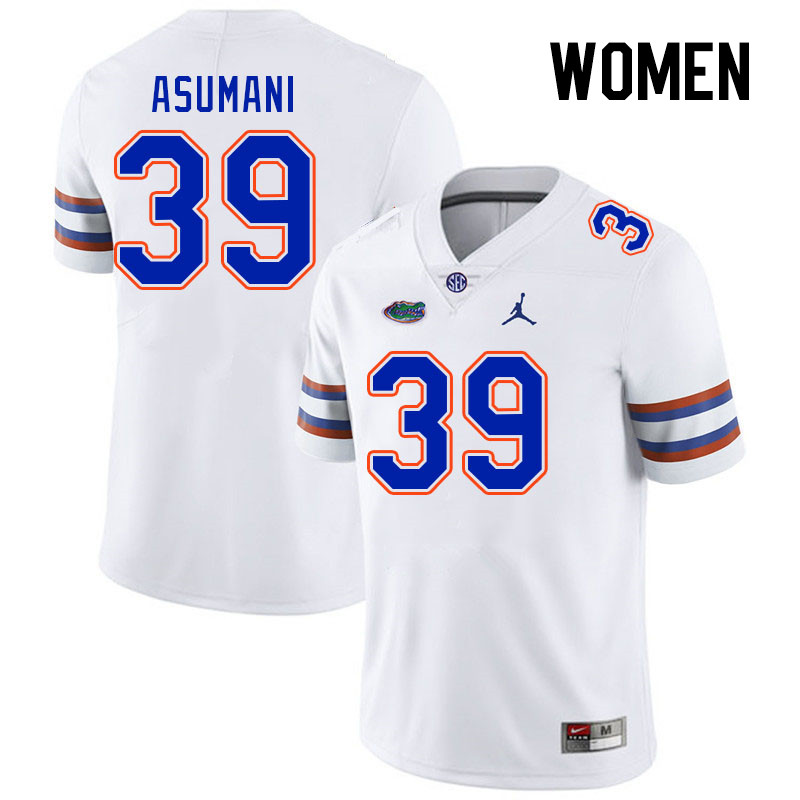 Women #39 Peter Asumani Florida Gators College Football Jerseys Stitched-White - Click Image to Close